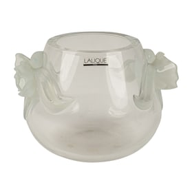 A Lalique Molded Glass Orchidee Vase