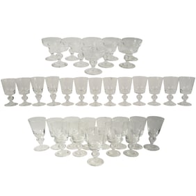 A Collection of Steuben Teardrop Stem Glassware