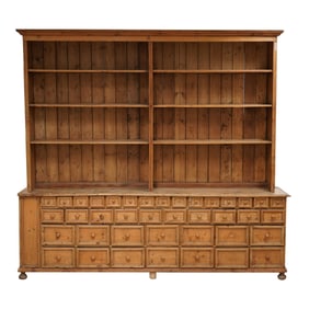 An Antique English Pine Apothecary Cupboard