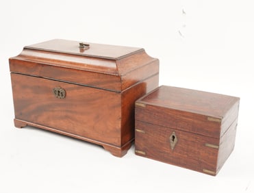 Two Assorted Tea Caddies