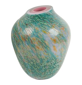 A Large Tim Lazer Art Glass Vase