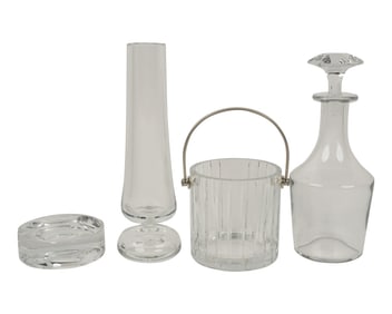 Group of Four Baccarat Crystal Table Articles