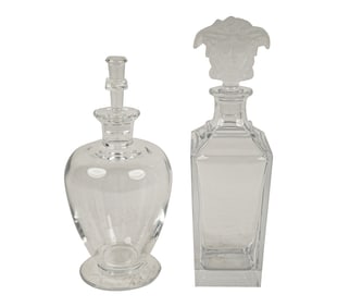Lalique Beaugency and Versace for Rosenthal Decanters