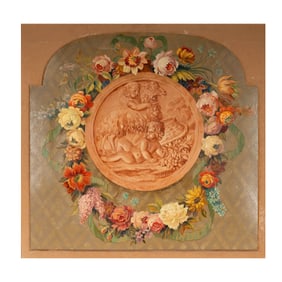 Neoclassical-Style Painted Panel