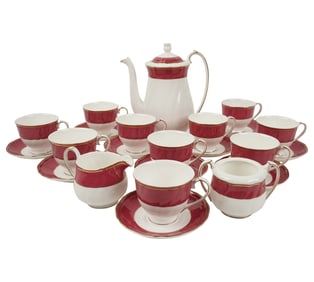 A Wedgwood Crown Ruby Tea Service