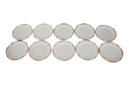 Ten Herend Porcelain Dinner Plates