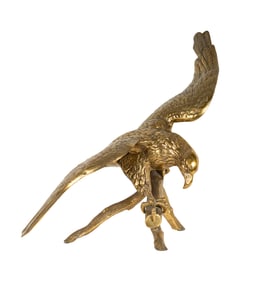 A Brass Eagle Sculpture
