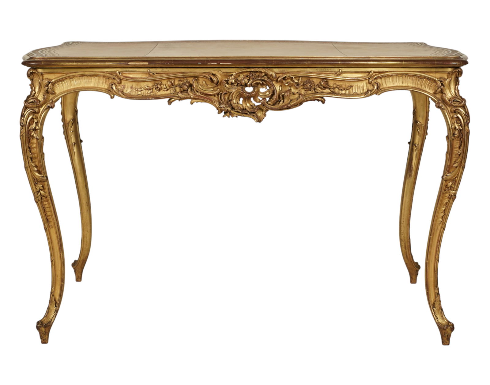 A Louis XV-Style Giltwood Writing Table (1 of 13)