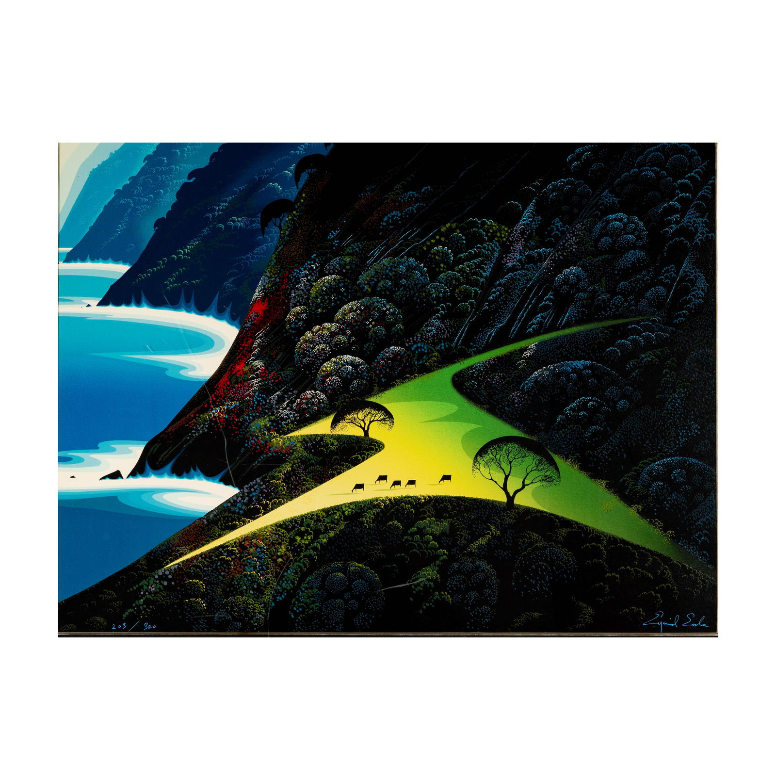 Eyvind Earle, 1916-2000, Coastal Pasture (1 of 10)