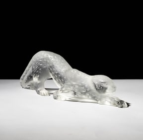 A Lalique Glass Zeila Panther Figure