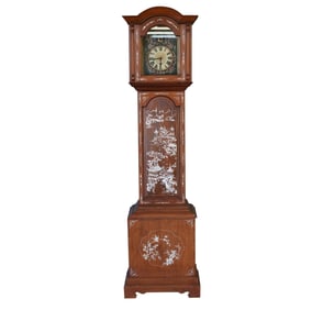 A Chinese Mother of Pearl-inlaid Tall Case Clock