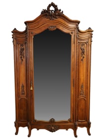 A Louis XV-Style Parquetry Armoire