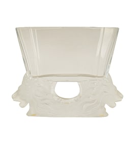 A Lalique Glass Venise Lion Vase / Bowl