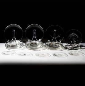 A Set of Steuben Glass Plates