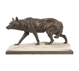 Charles Valton, 1851-1918, Stalking Wolf
