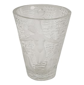 A Lalique Glass Ondines Vase