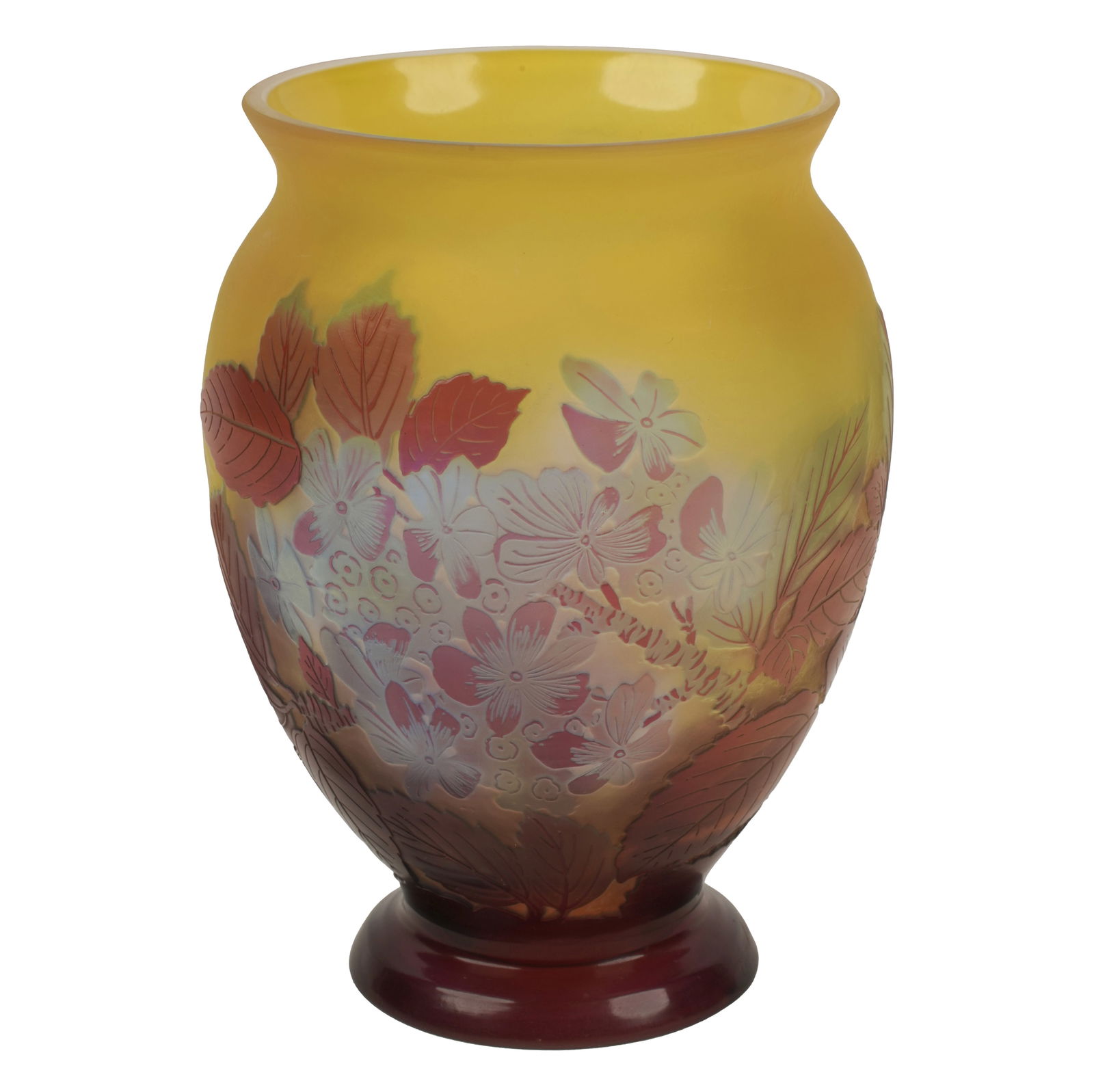 A Cameo Glass Vase: signed "Galle" in cameo 6 in. (15.2 cm.) high
