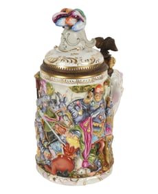 A Capodimonte-Style Porcelain Tankard