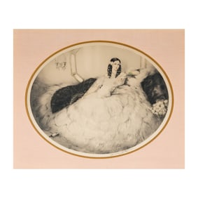 Louis Icart, 1888 - 1950, Eventail Noir ("Black Fan")