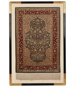 A Turkish Silk Prayer Rug