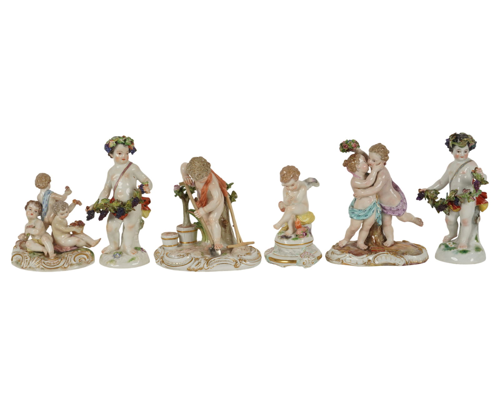 Six Meissen Porcelain Cherub Figures (1 of 11)