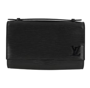 A Louis Vuitton Black Leather Clutch