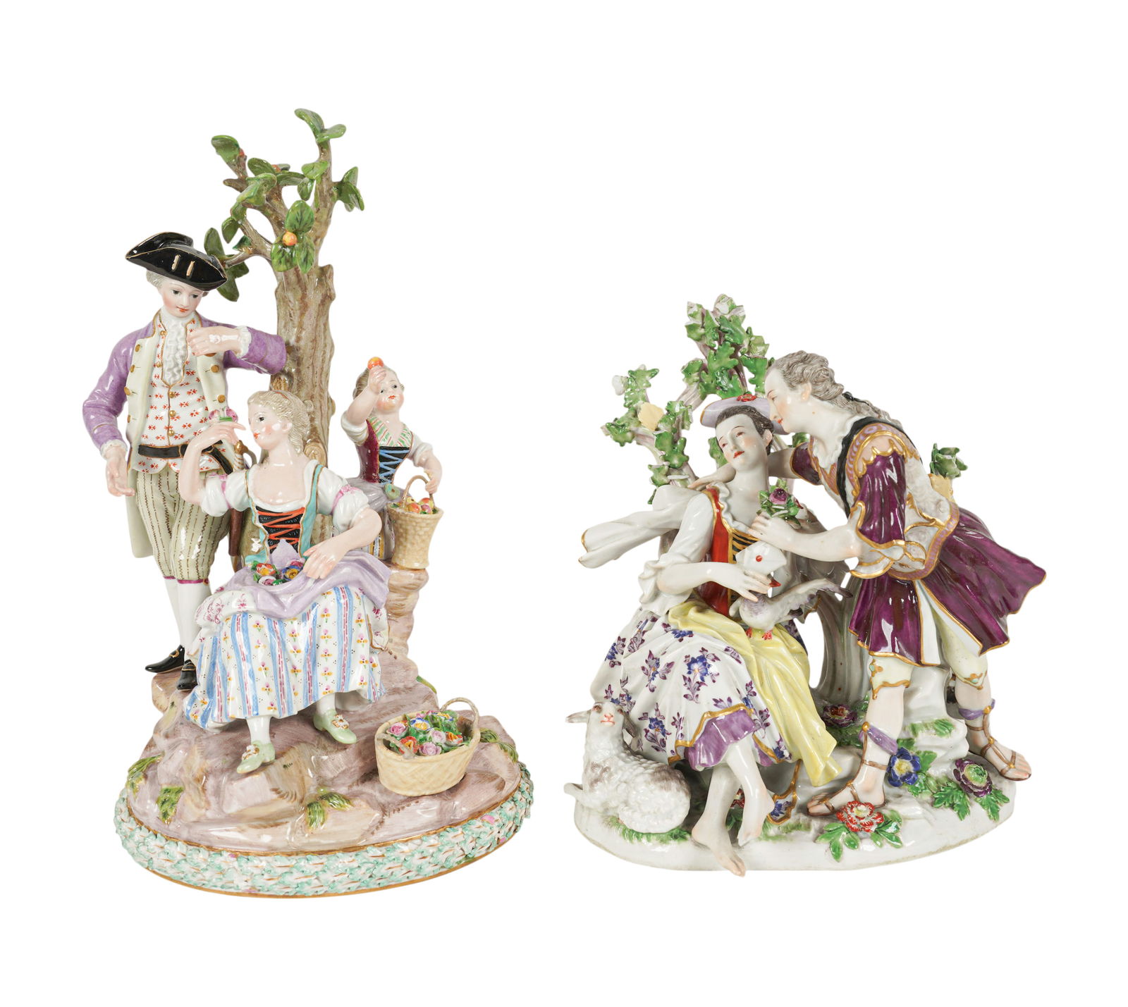 Two Meissen Porcelain Figural Groups (1 of 8)