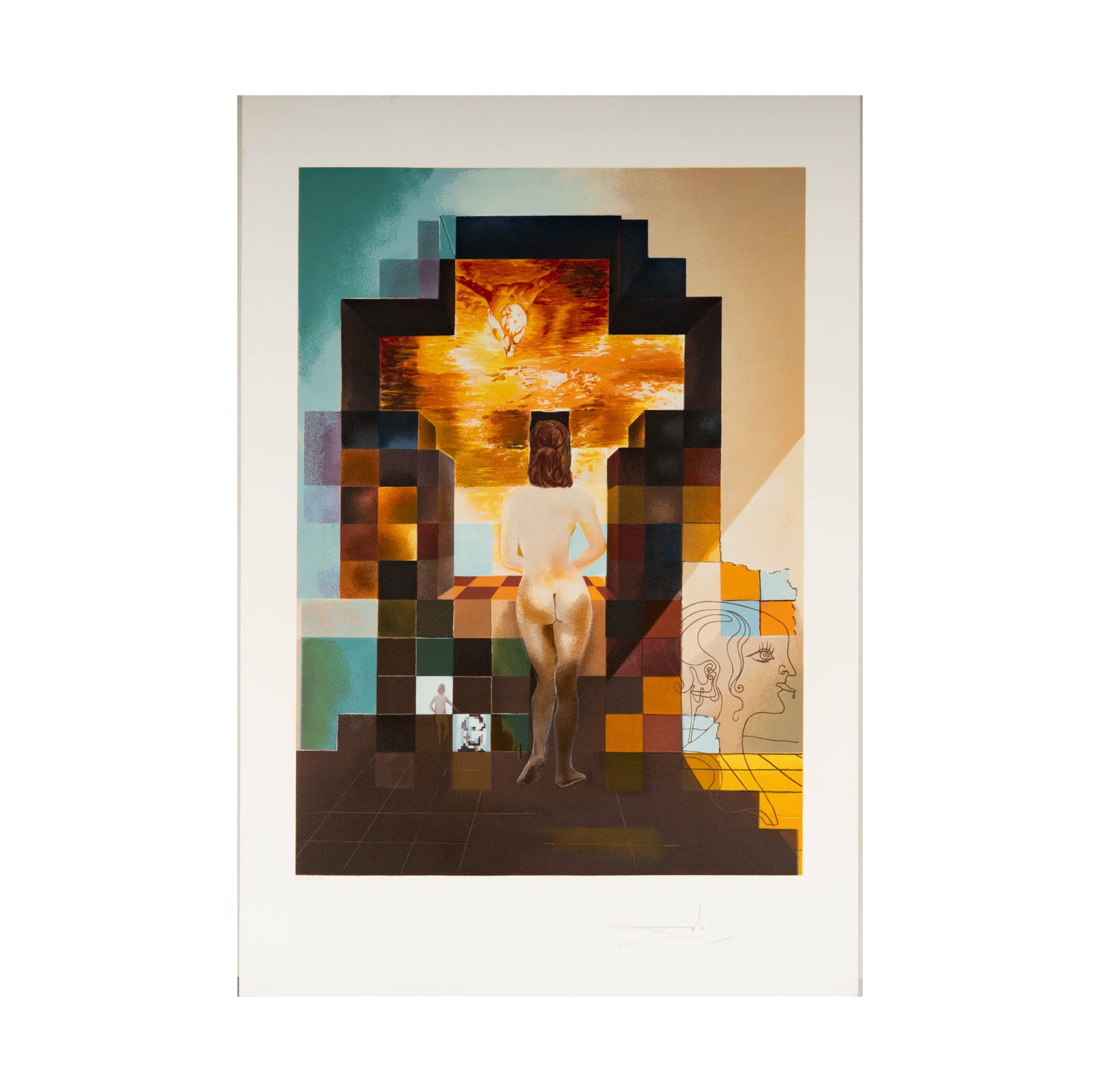 After Salvador Dali, 1904-1989, Lincoln in Dalivision: serigraph on paper ed. E. 317/350; signed and numbered in pencil, and with Gala Editions embossed seal copyrighted 1984 Sheet: 41 x 28 in. (104.1 x 71.1 cm.)