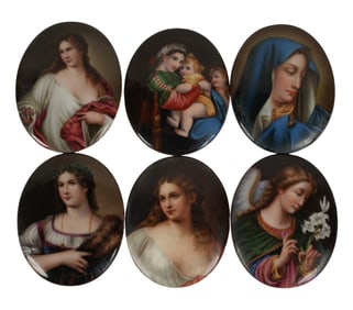 A Group of Continental Painted Porcelain Plaques