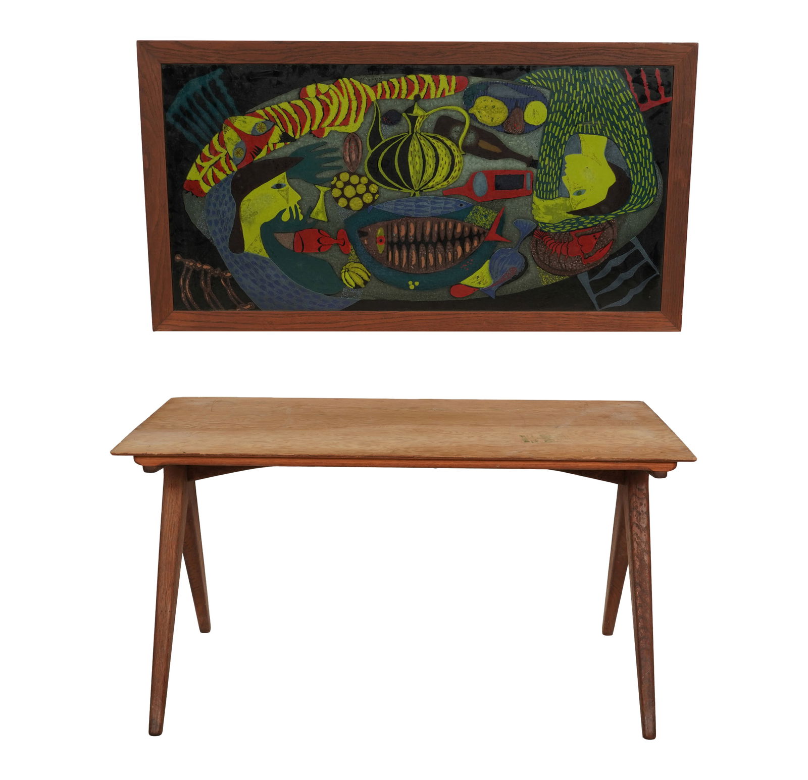 A Stig Limberg Table with Enamel Plaque Top (1 of 14)