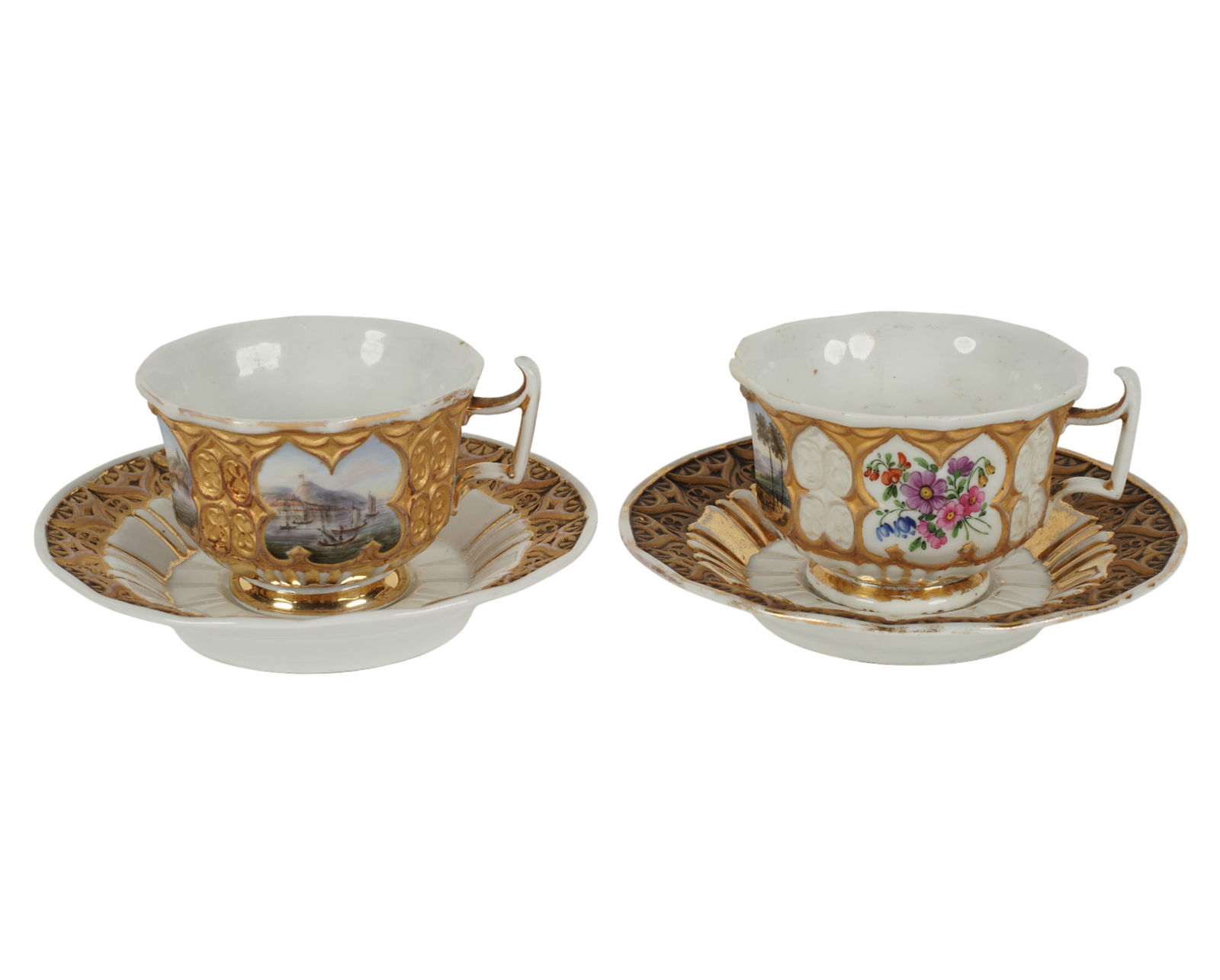 Two German Porcelain Cups and Saucers (1 of 7)