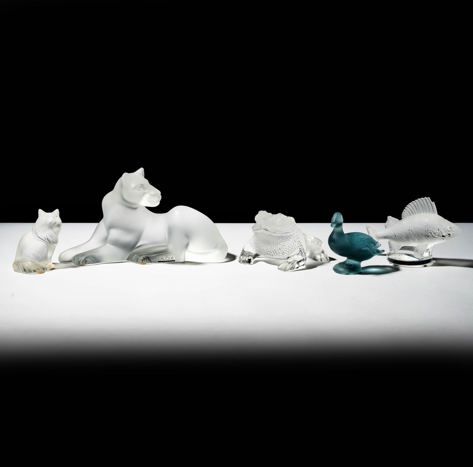 A Group of Five Lalique Glass Animal Figures (1 of 16)