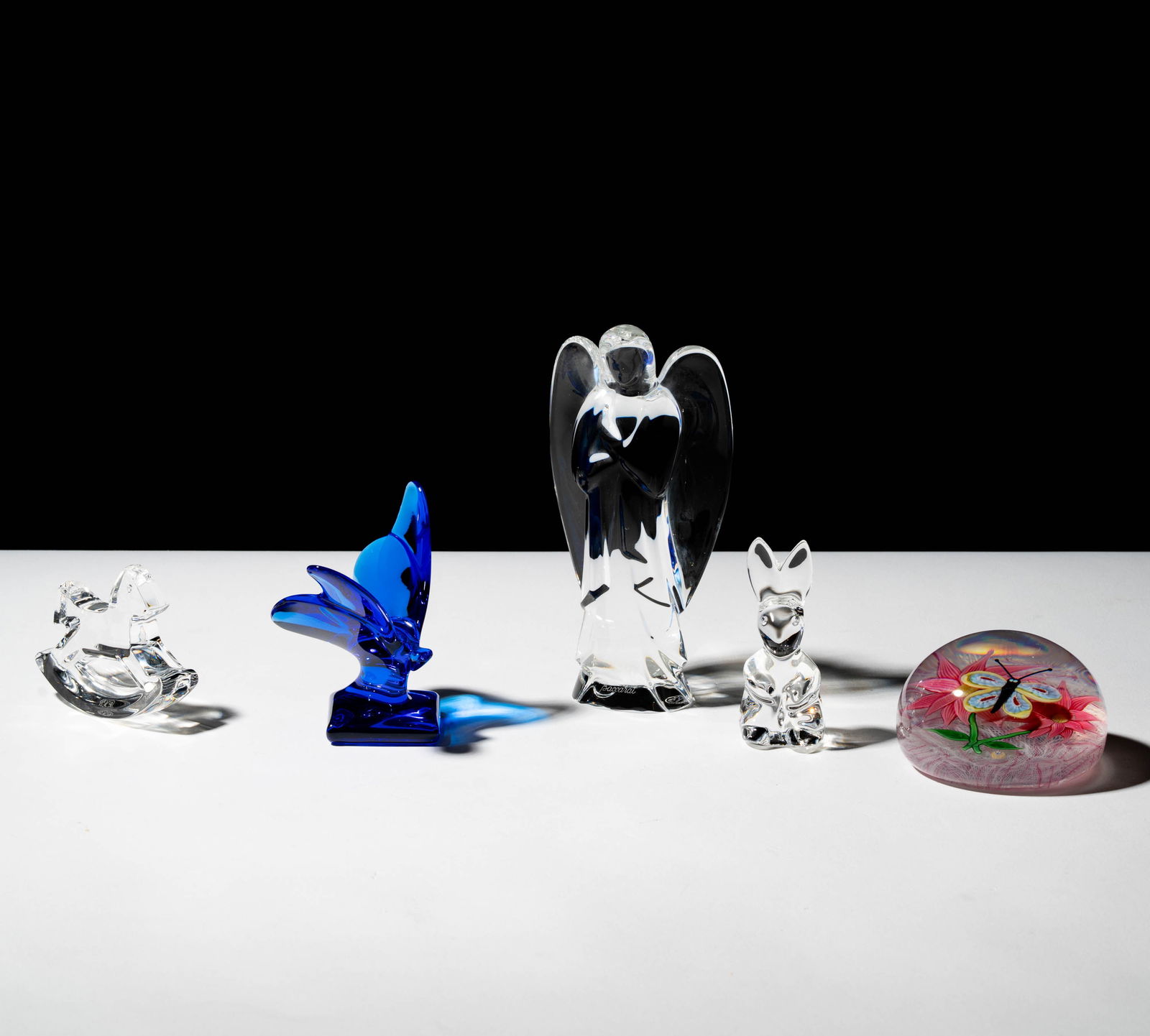 A Group of Five Baccarat Crystal Paperweights (1 of 15)