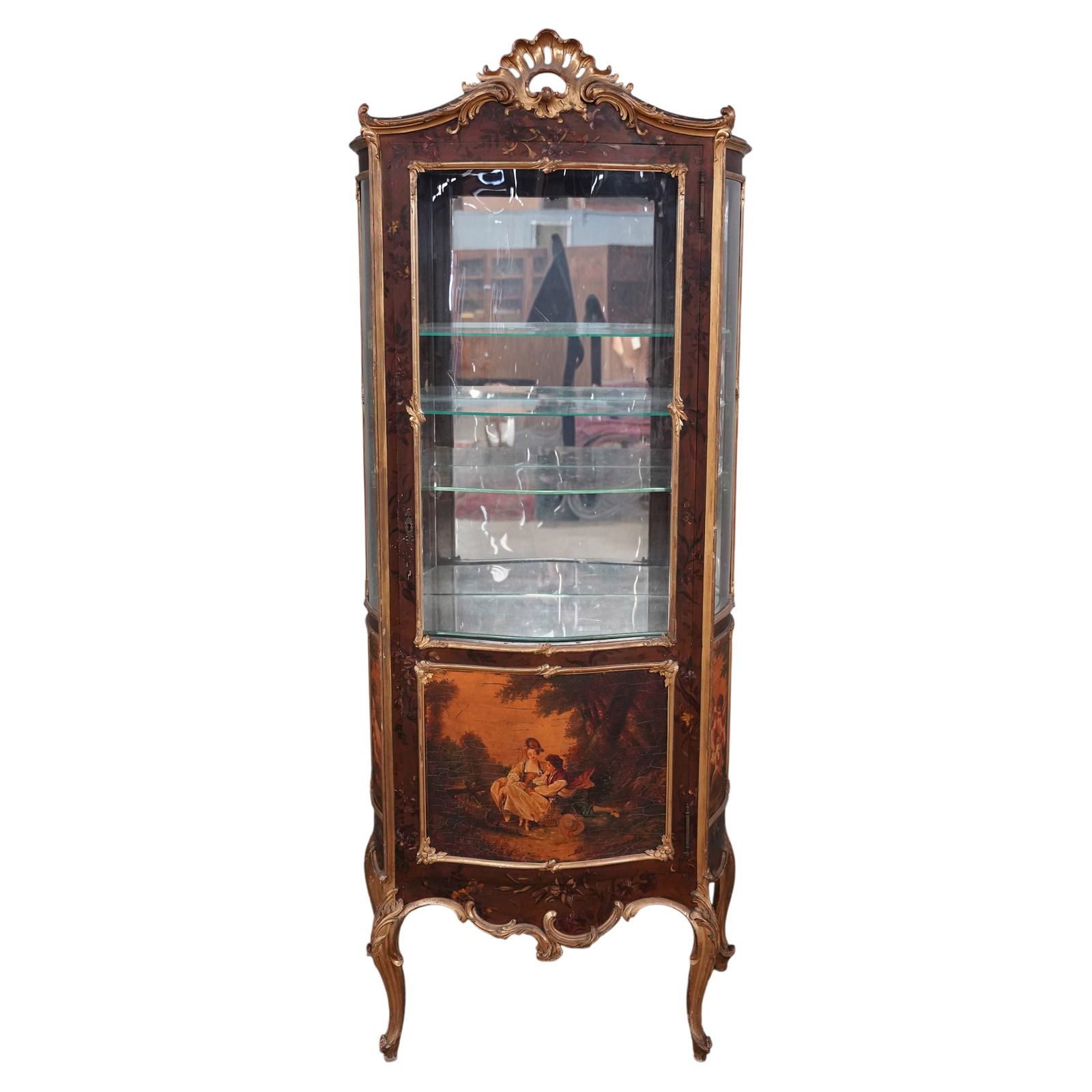 A Vernis Martin Vitrine Cabinet (1 of 9)