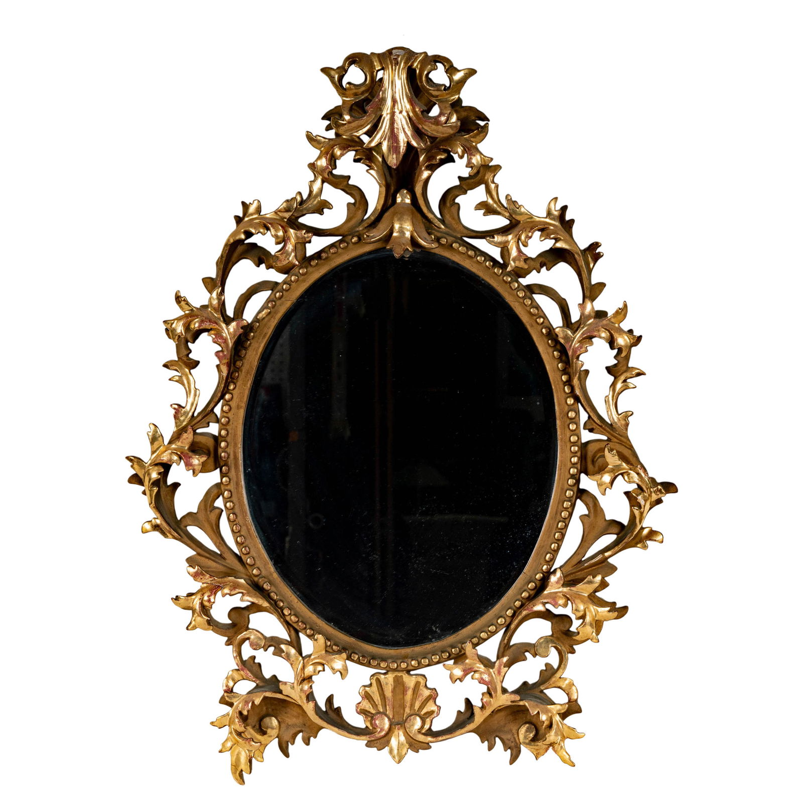 An Oval Carved Giltwood Mirror (1 of 12)