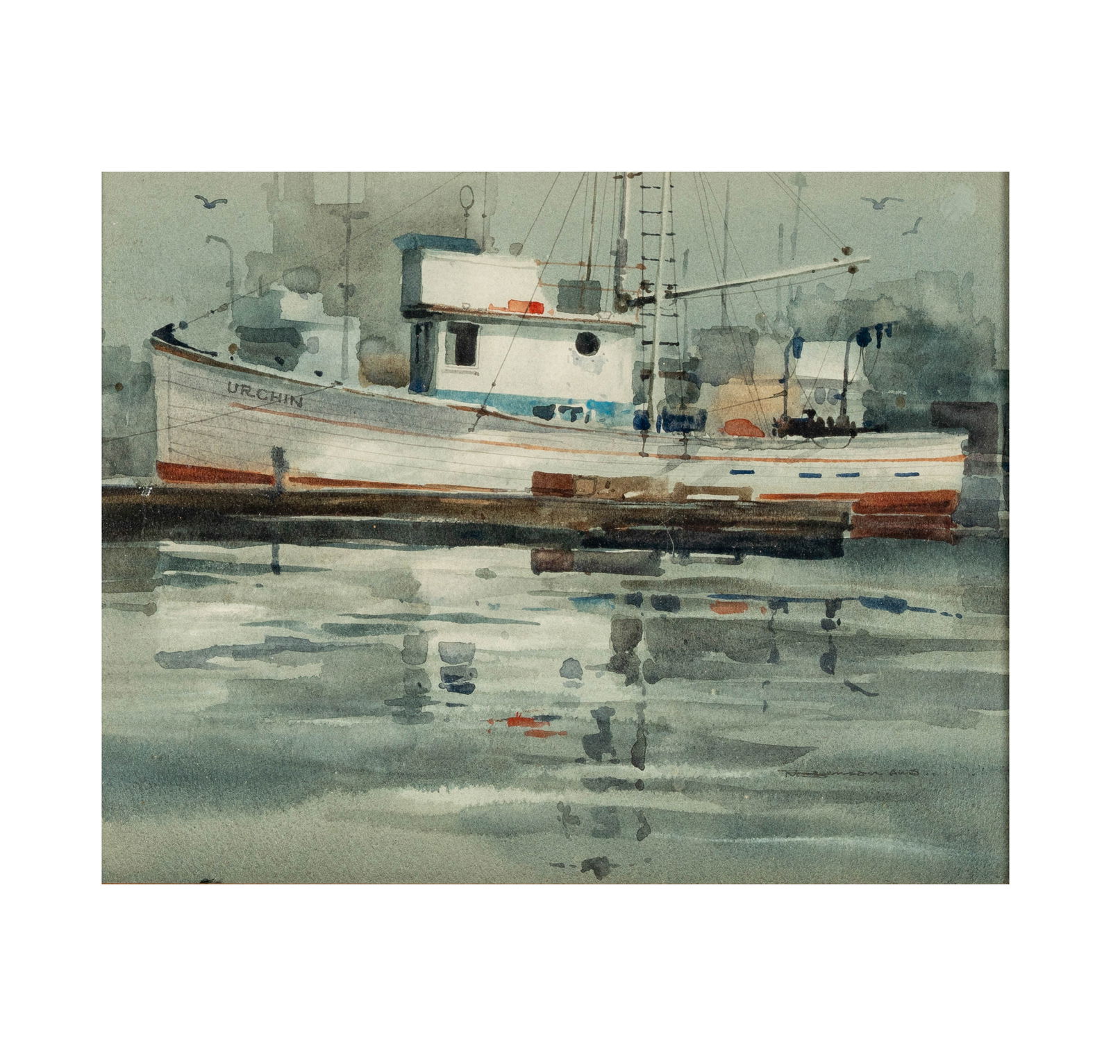American School, 20th Century, Fishing Boat at Dock (1 of 7)