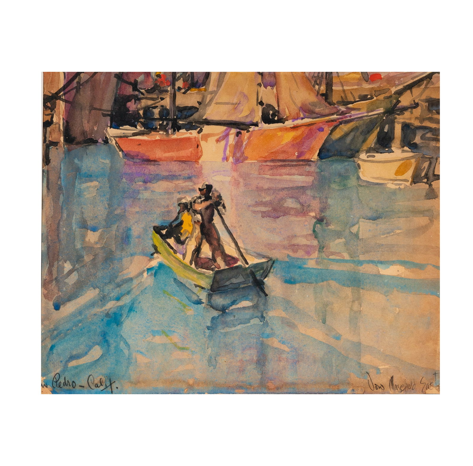 Donald Masefield Easton, 1896-1956, San Pedro Harbor (1 of 9)