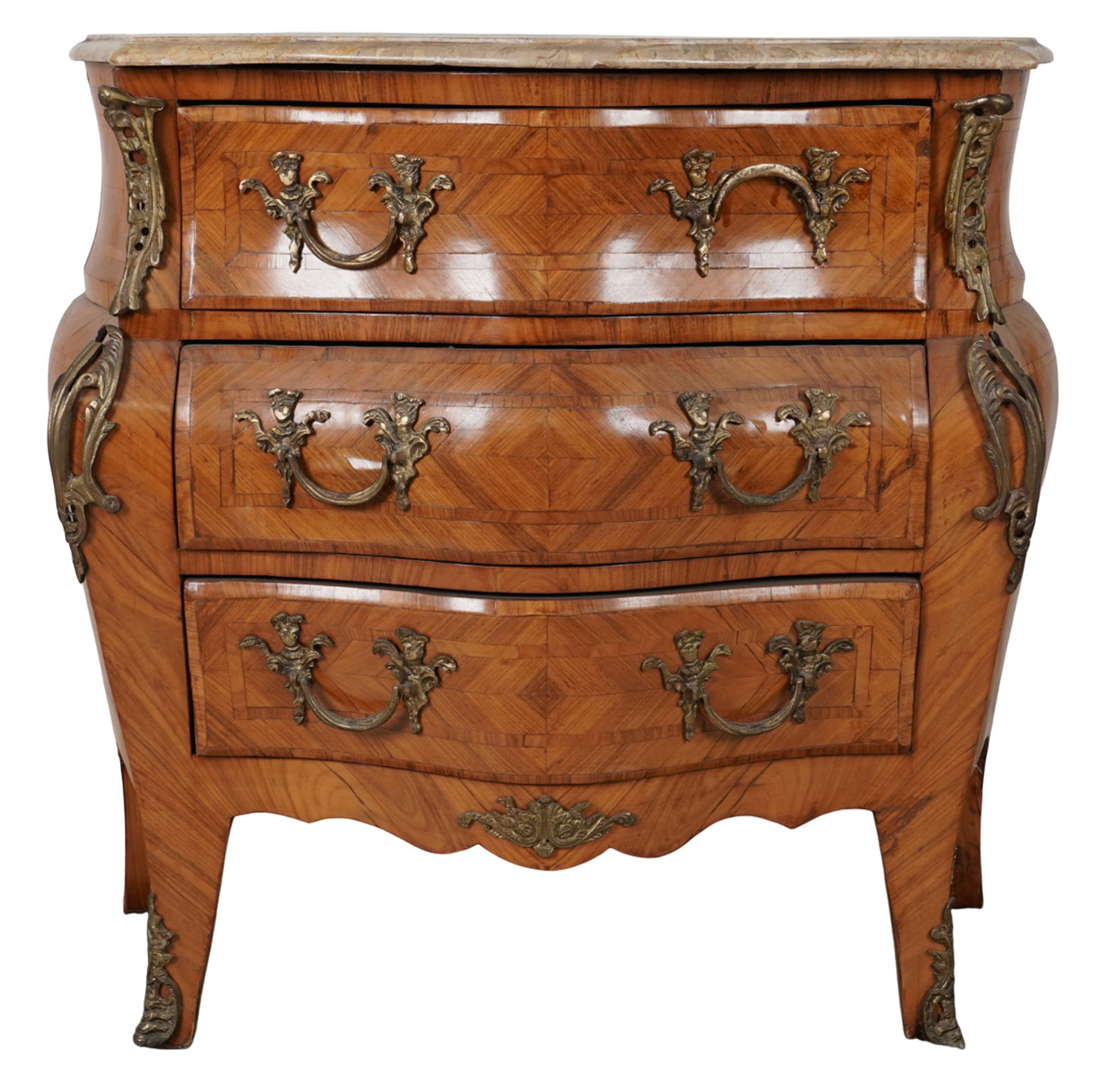 A Louis XV-Style Marble-Top Commode (1 of 13)