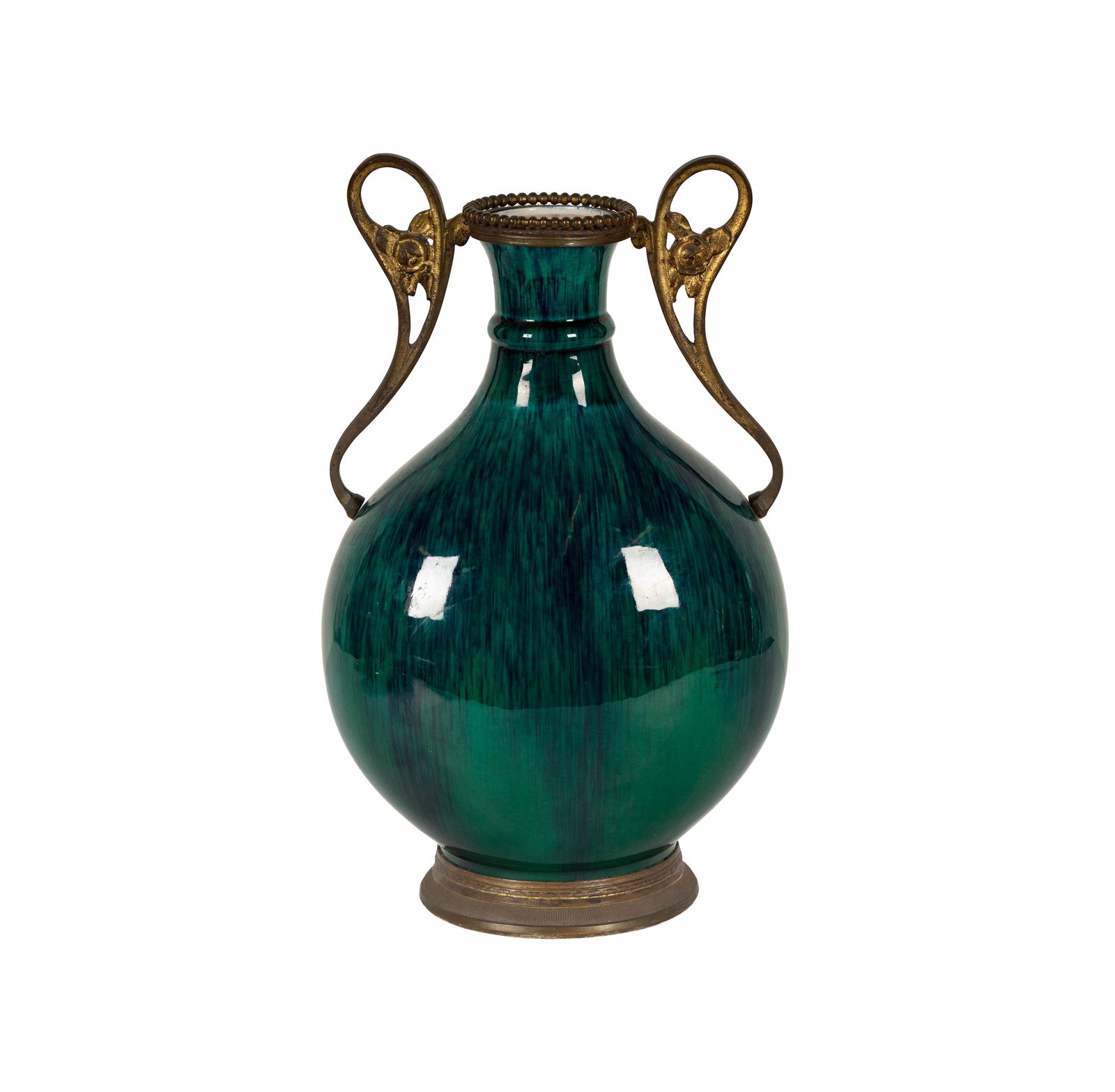 A Paul Millet Sevres Green Flambe-Glazed Ceramic Vase (1 of 7)