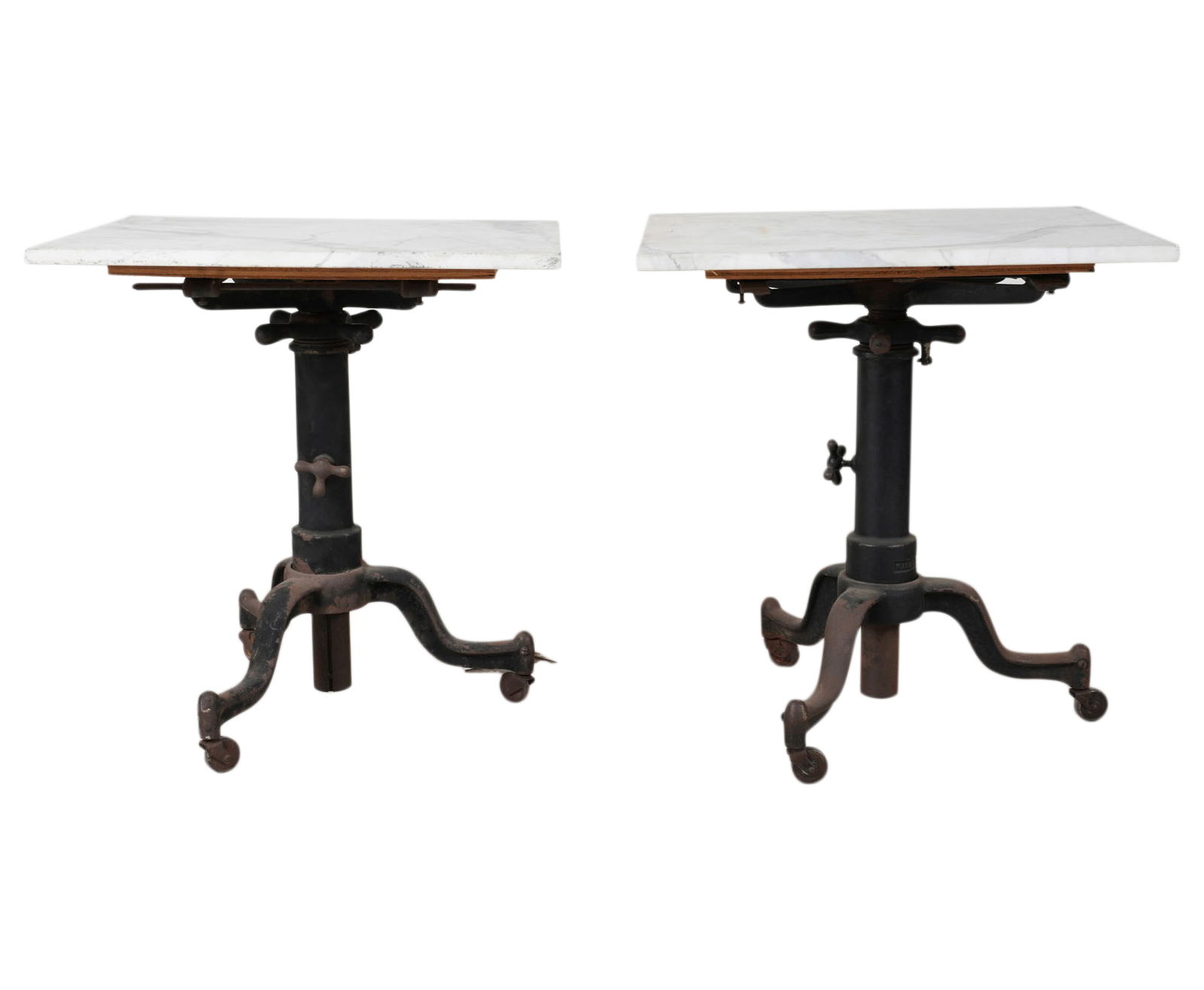 A Pair of Industrial-Style Iron End Tables (1 of 9)