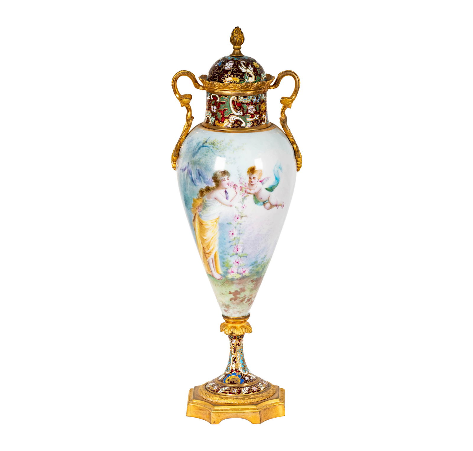 A French Porcelain and Champleve Enamel Urn (1 of 15)