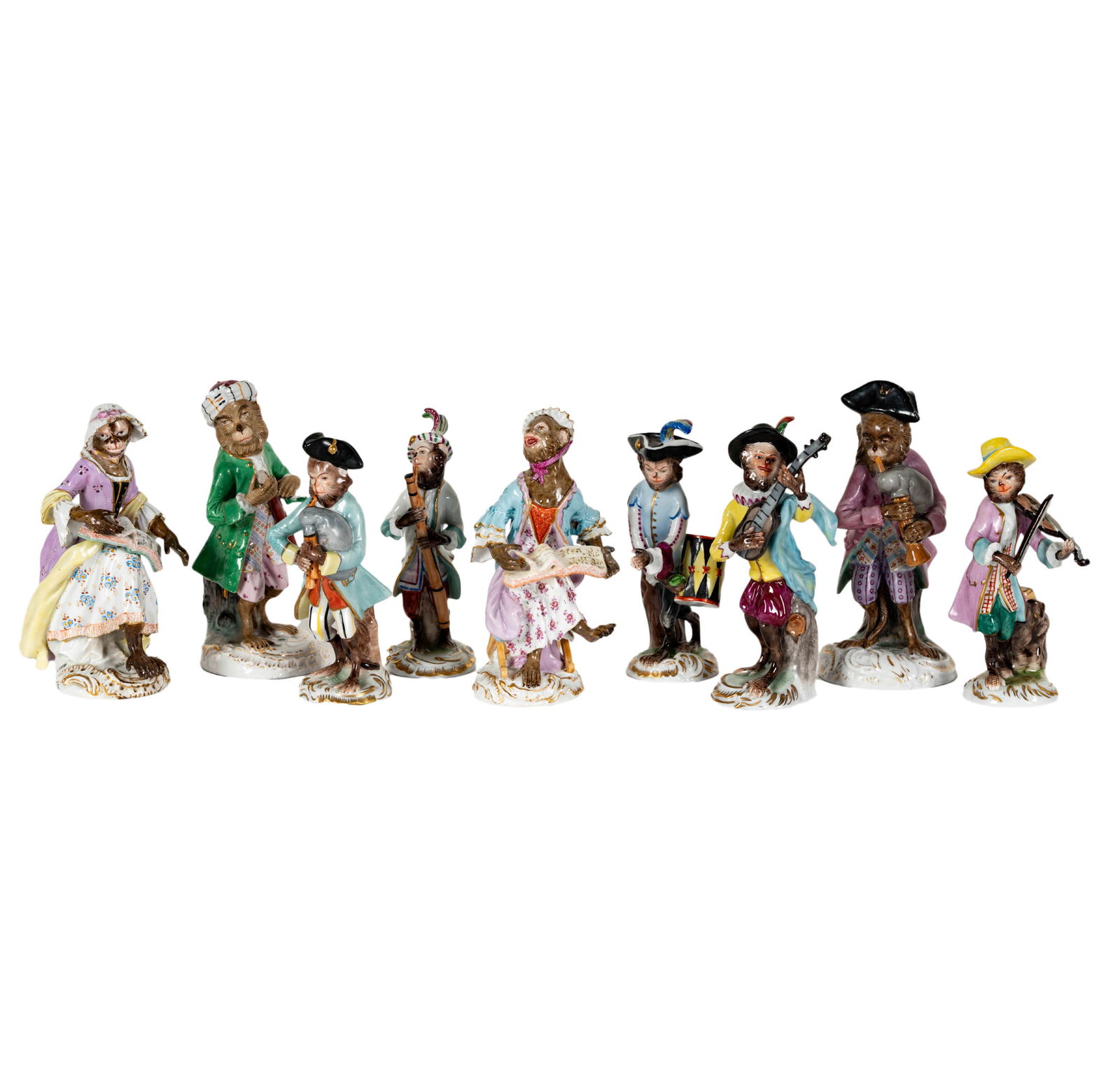 An Assembled Porcelain Monkey Band (1 of 13)