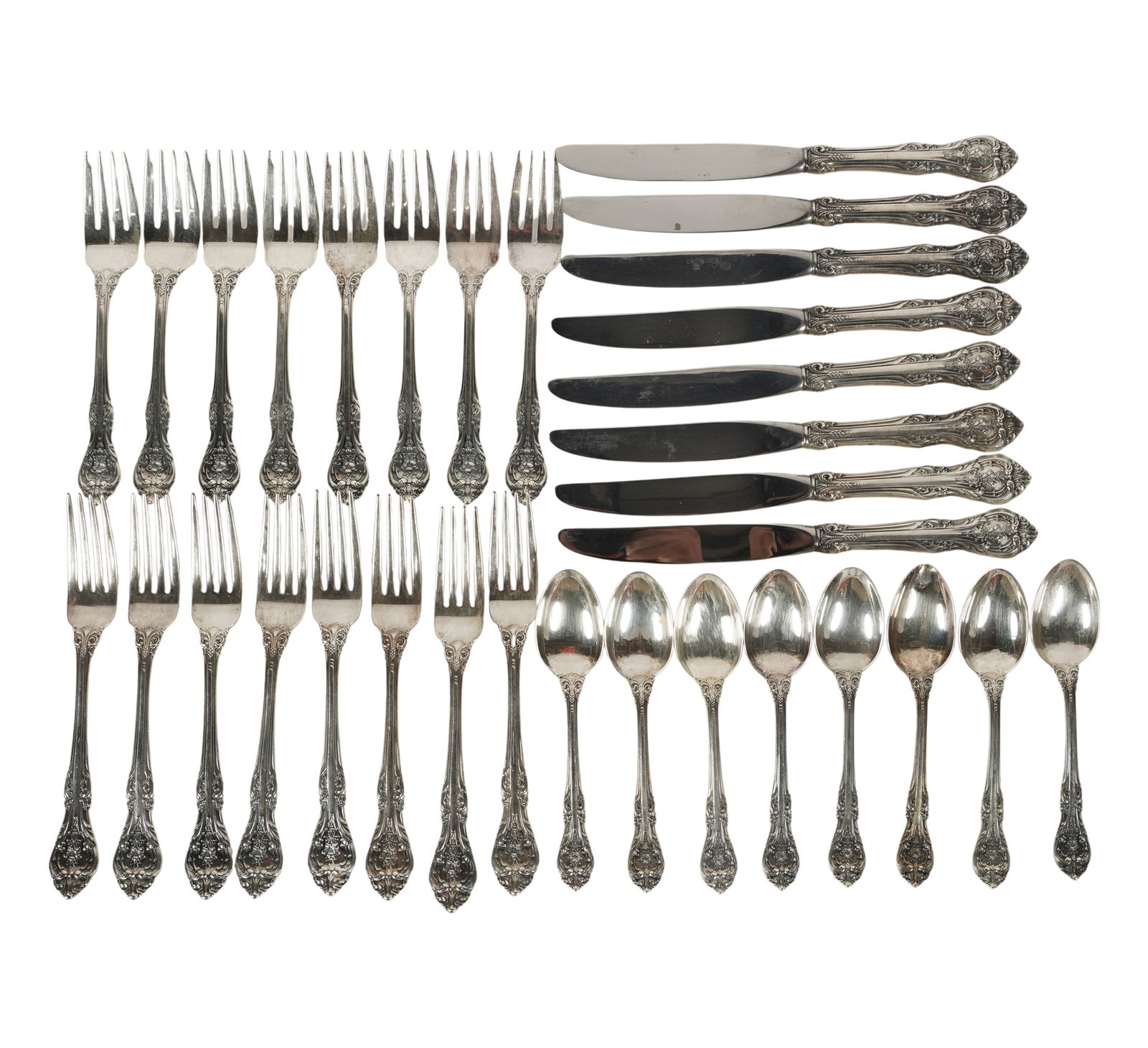 A Gorham Sterling King Edward Flatware Service for Eight (1 of 9)