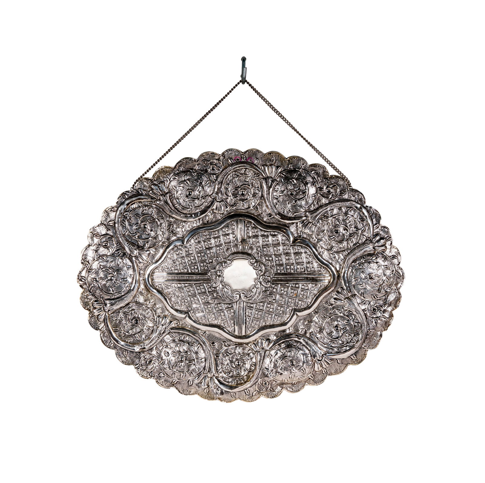 An .800 Silver Repousse Plaque (1 of 6)