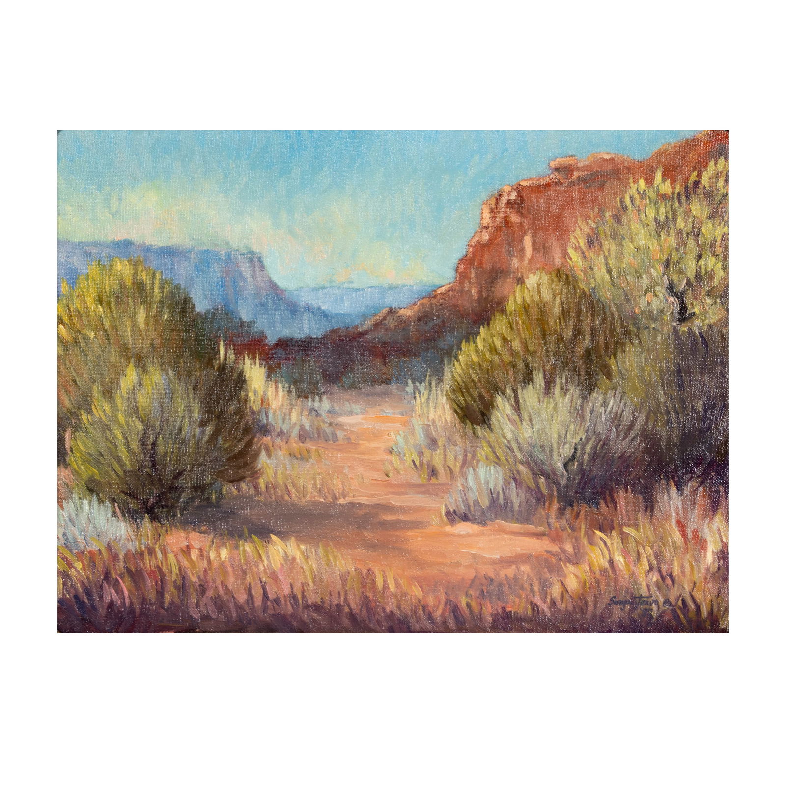 Sonja Tervo, B. 1952, Lizard Head: oil on canvas 1987; signed and dated lower right, signed again and titled to stretcher, and inscribed to stretcher "To Michael Stokes May 1988" 12 x 16 in. (30.5 x 40.6 cm.) Frame: 18 x 22 in. (45.7 x