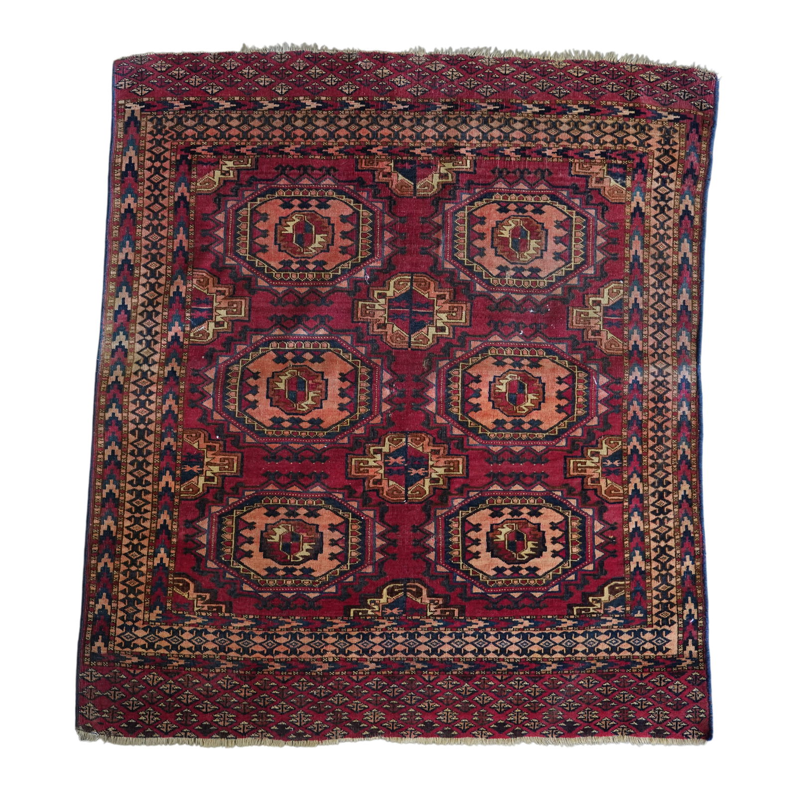 A Bokhara Mat 3'1" x 3'6" (1 of 9)