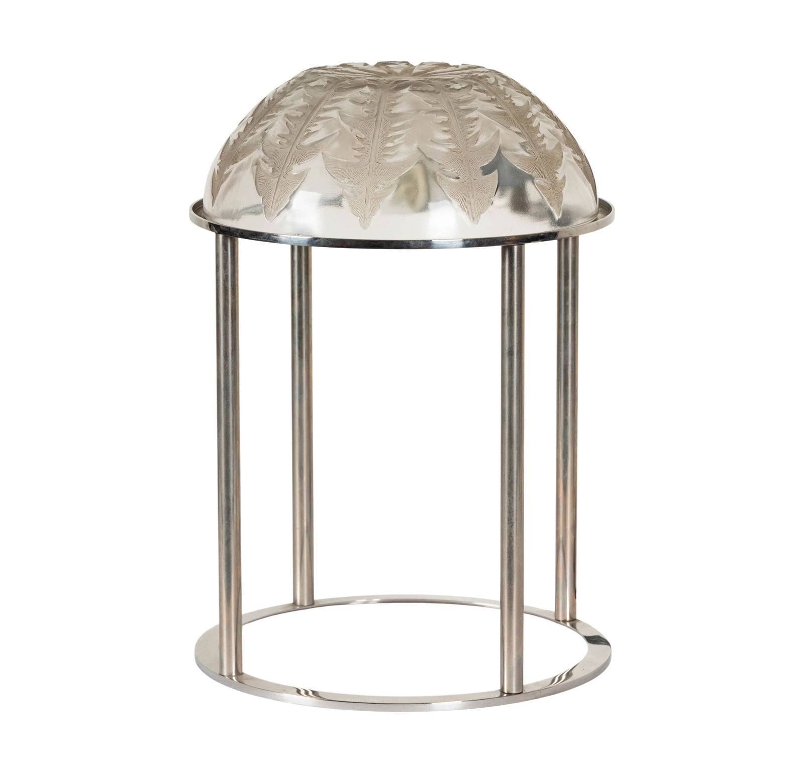 A Metal-Mounted Glass Table Lamp (1 of 9)