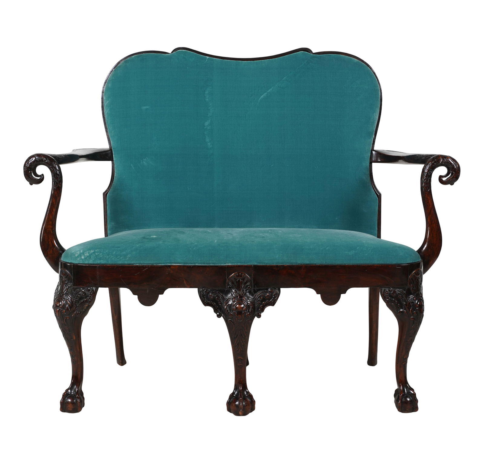 A Chippendale-Style Carved Bench (1 of 9)