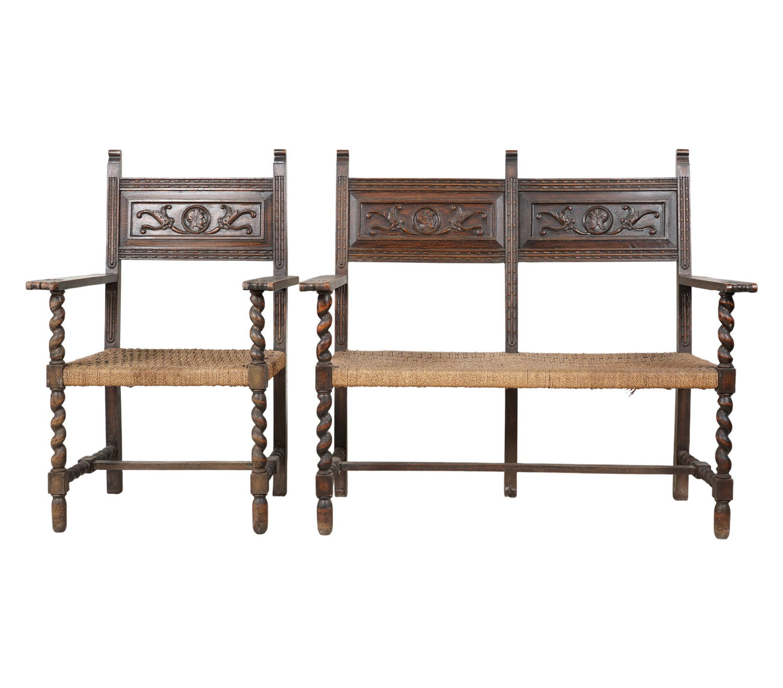 A Spanish Baroque-Style Settee and Armchair (1 of 12)