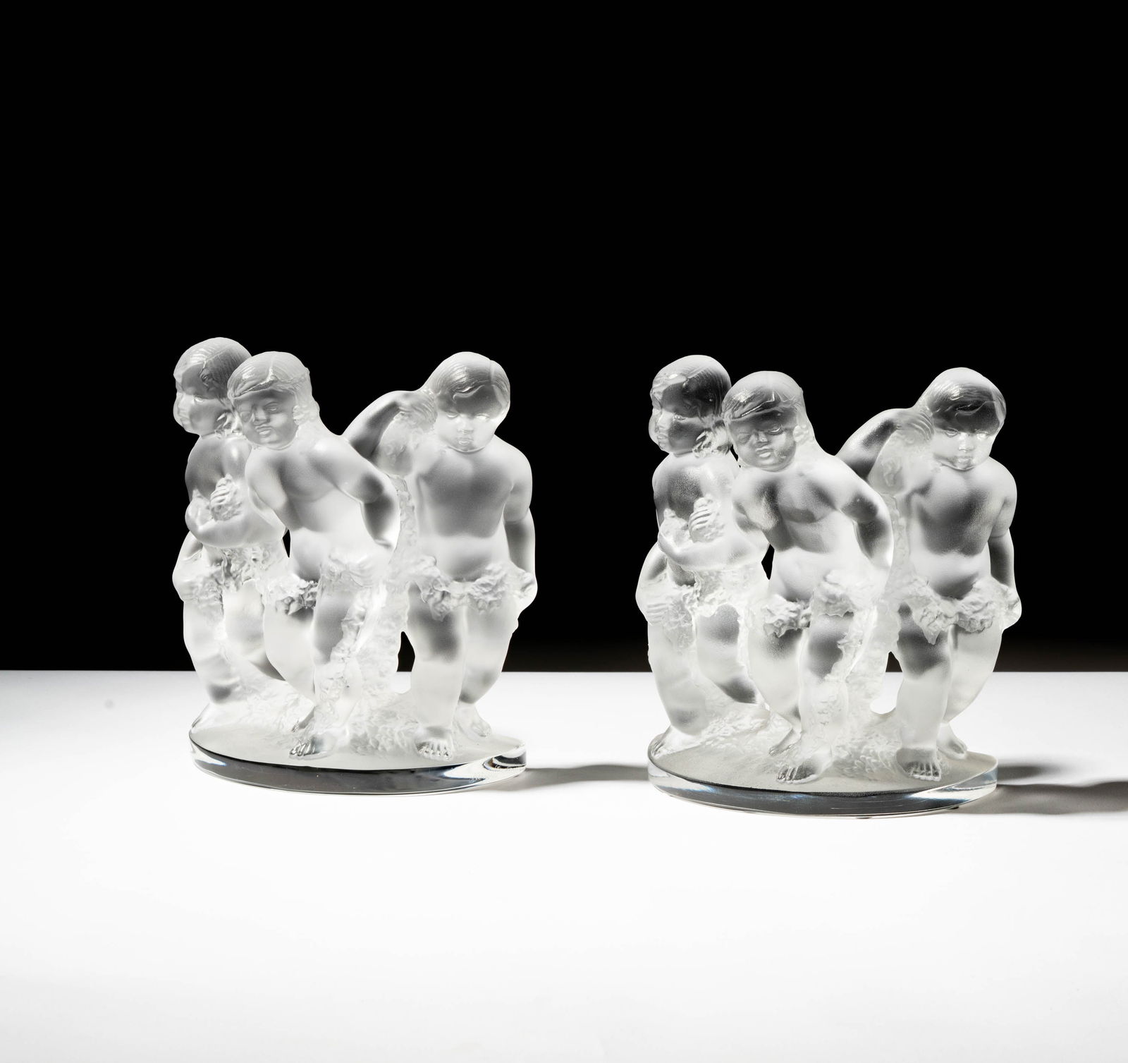 A Pair of Lalique Glass Luxembourg Bookends (1 of 11)